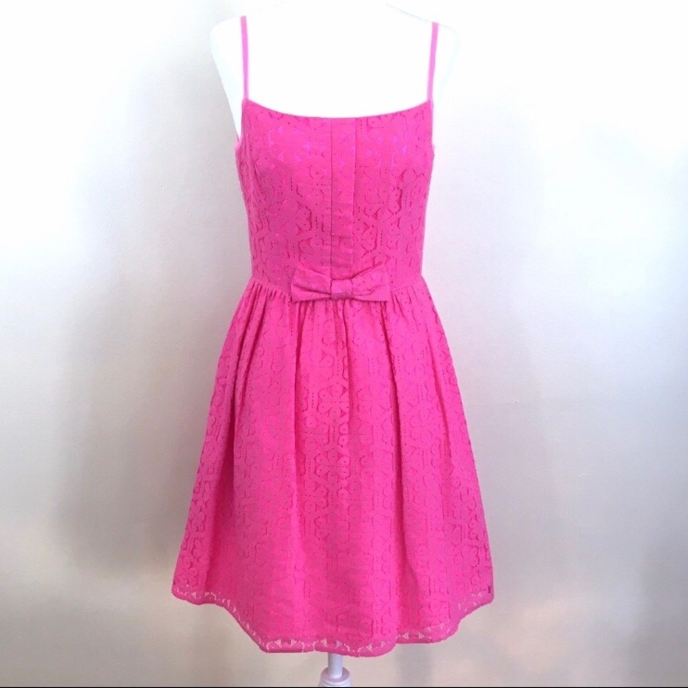 Lilly Pulitzer Women’s pink A-line crochet dress 2
